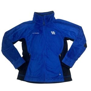 Columbia University Of Kentucky UK Fleece Jacket Blue & Black Size Medium